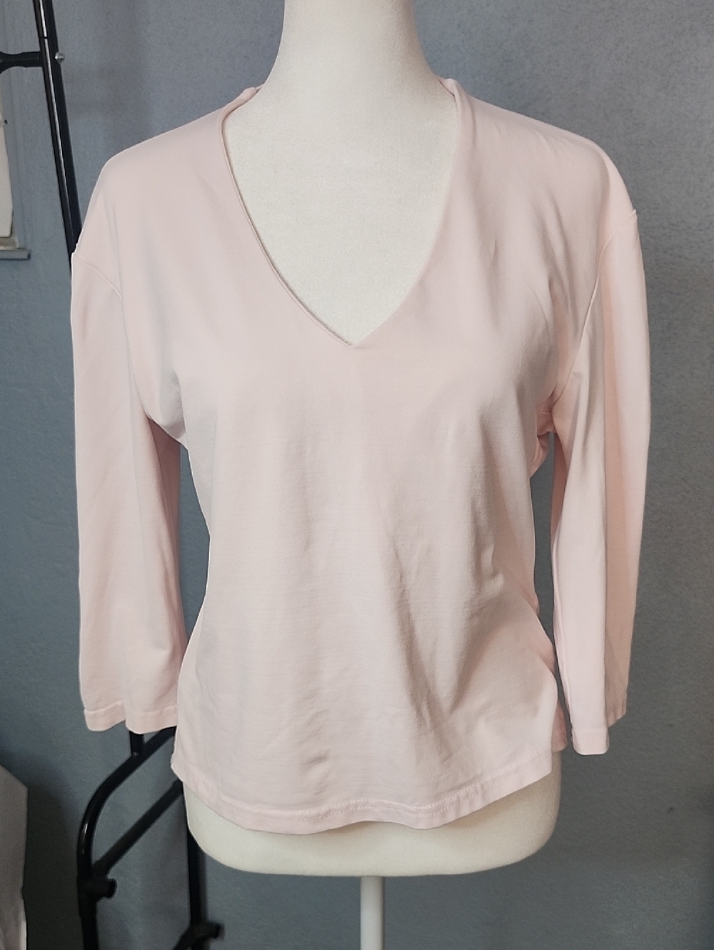 Women's 3/4 Length Sleeve Tee - Pale Pink